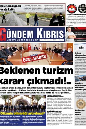Gündem Kıbrıs Gazetesi - Kıbrıs Haber - 03.04.2021 Manşeti