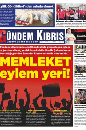 Gündem Kıbrıs Gazetesi - Kıbrıs Haber - 12.05.2021 Manşeti