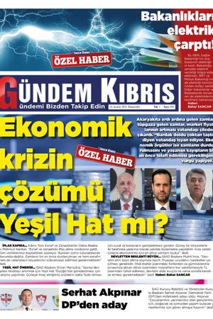 Gündem Kıbrıs Gazetesi - Kıbrıs Haber - 16.12.2021 Manşeti