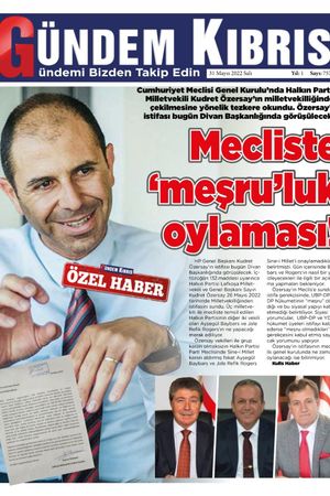 Gündem Kıbrıs Gazetesi - Kıbrıs Haber - 31.05.2022 Manşeti