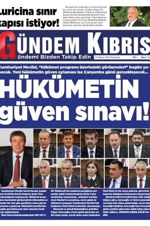 Gündem Kıbrıs Gazetesi - Kıbrıs Haber - 16.05.2022 Manşeti