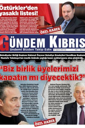 Gündem Kıbrıs Gazetesi - Kıbrıs Haber - 16.08.2022 Manşeti