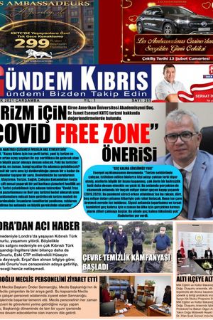 Gündem Kıbrıs Gazetesi - Kıbrıs Haber - 20.01.2021 Manşeti