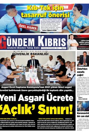 Gündem Kıbrıs Gazetesi - Kıbrıs Haber - 29.07.2021 Manşeti