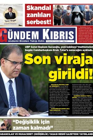 Gündem Kıbrıs Gazetesi - Kıbrıs Haber - 05.11.2021 Manşeti