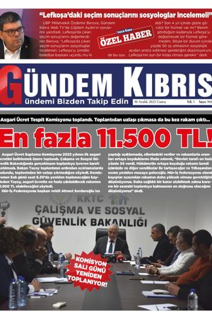 Gündem Kıbrıs Gazetesi - Kıbrıs Haber - 30.12.2022 Manşeti