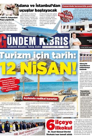 Gündem Kıbrıs Gazetesi - Kıbrıs Haber - 20.03.2021 Manşeti