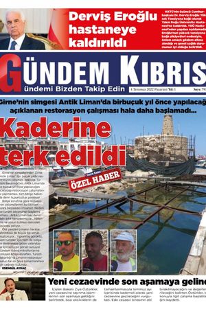 Gündem Kıbrıs Gazetesi - Kıbrıs Haber - 04.07.2022 Manşeti