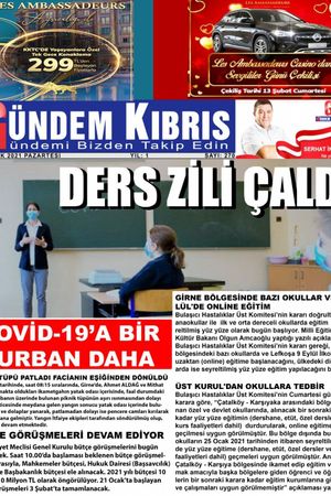 Gündem Kıbrıs Gazetesi - Kıbrıs Haber - 25.01.2021 Manşeti