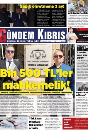 Gündem Kıbrıs Gazetesi - Kıbrıs Haber - 02.04.2021 Manşeti