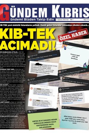 Gündem Kıbrıs Gazetesi - Kıbrıs Haber - 02.08.2022 Manşeti
