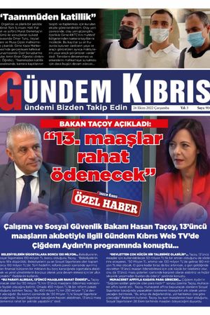 Gündem Kıbrıs Gazetesi - Kıbrıs Haber - 26.10.2022 Manşeti