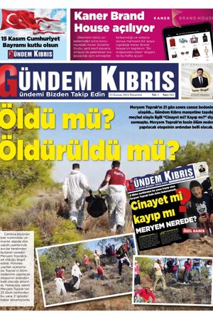 Gündem Kıbrıs Gazetesi - Kıbrıs Haber - 15.11.2021 Manşeti