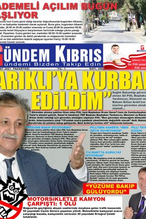 Gündem Kıbrıs Gazetesi - Kıbrıs Haber - 22.02.2021 Manşeti