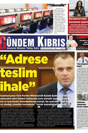 Gündem Kıbrıs Gazetesi - Kıbrıs Haber - 12.04.2021 Manşeti