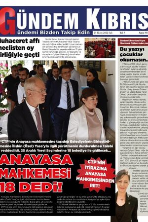 Gündem Kıbrıs Gazetesi - Kıbrıs Haber - 25.10.2022 Manşeti