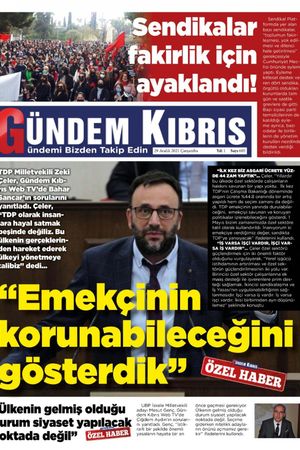 Gündem Kıbrıs Gazetesi - Kıbrıs Haber - 29.12.2021 Manşeti
