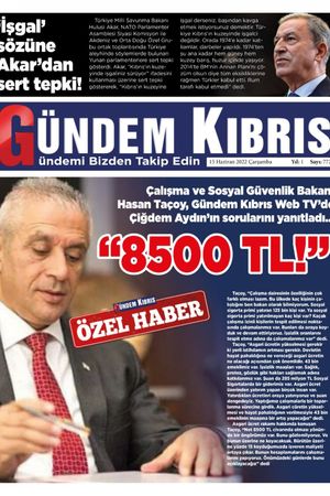 Gündem Kıbrıs Gazetesi - Kıbrıs Haber - 15.06.2022 Manşeti