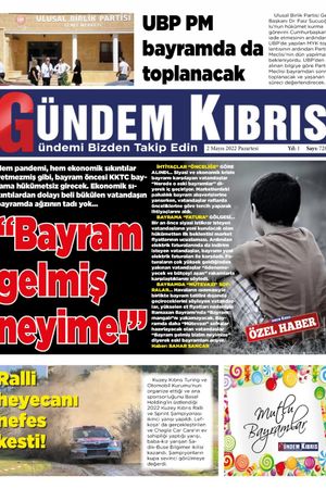 Gündem Kıbrıs Gazetesi - Kıbrıs Haber - 02.05.2022 Manşeti
