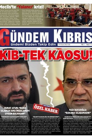 Gündem Kıbrıs Gazetesi - Kıbrıs Haber - 19.04.2022 Manşeti