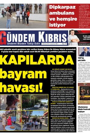 Gündem Kıbrıs Gazetesi - Kıbrıs Haber - 05.06.2021 Manşeti
