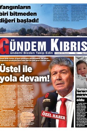 Gündem Kıbrıs Gazetesi - Kıbrıs Haber - 12.09.2022 Manşeti