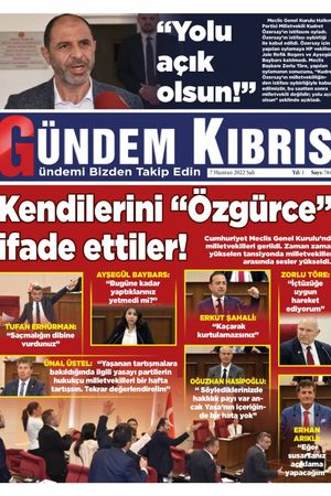 Gündem Kıbrıs Gazetesi - Kıbrıs Haber - 07.06.2022 Manşeti