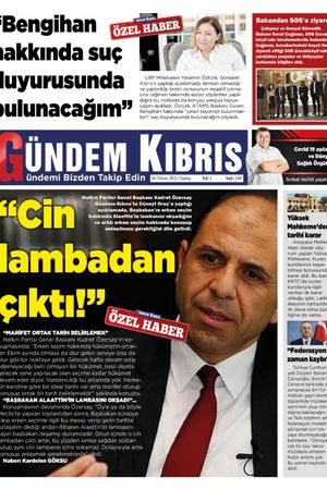 Gündem Kıbrıs Gazetesi - Kıbrıs Haber - 16.04.2021 Manşeti