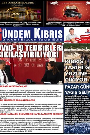 Gündem Kıbrıs Gazetesi - Kıbrıs Haber - 12.12.2020 Manşeti