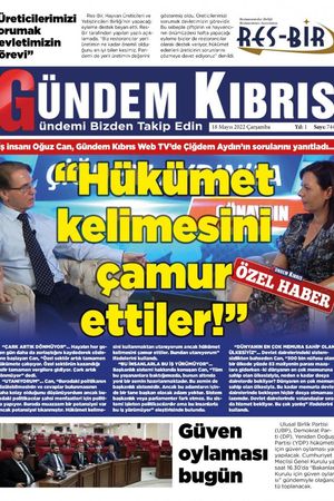 Gündem Kıbrıs Gazetesi - Kıbrıs Haber - 18.05.2022 Manşeti