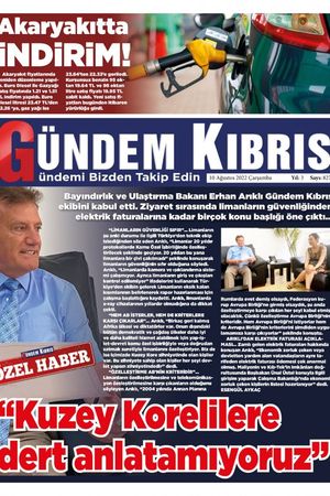 Gündem Kıbrıs Gazetesi - Kıbrıs Haber - 10.08.2022 Manşeti