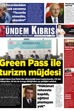 Gündem Kıbrıs Gazetesi - Kıbrıs Haber - 10.06.2021 Manşeti