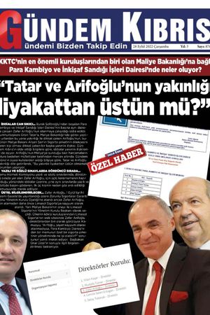 Gündem Kıbrıs Gazetesi - Kıbrıs Haber - 28.09.2022 Manşeti