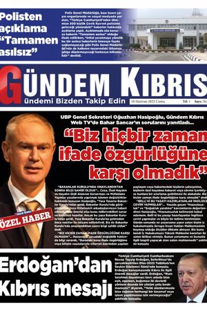 Gündem Kıbrıs Gazetesi - Kıbrıs Haber - 10.06.2022 Manşeti