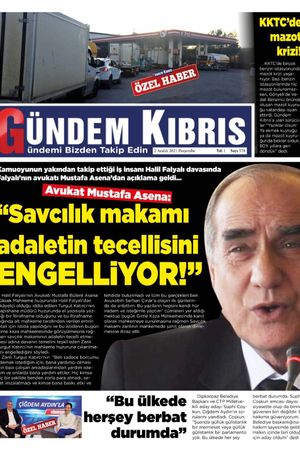 Gündem Kıbrıs Gazetesi - Kıbrıs Haber - 02.12.2021 Manşeti