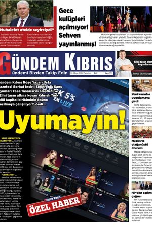 Gündem Kıbrıs Gazetesi - Kıbrıs Haber - 10.05.2021 Manşeti