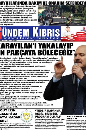 Gündem Kıbrıs Gazetesi - Kıbrıs Haber - 15.02.2021 Manşeti