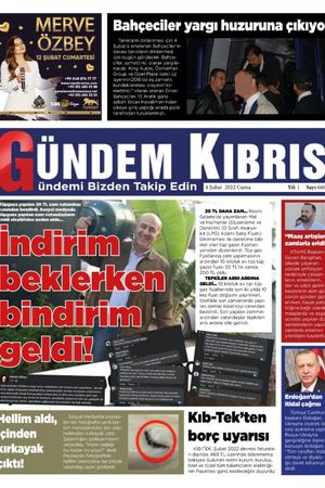 Gündem Kıbrıs Gazetesi - Kıbrıs Haber - 04.02.2022 Manşeti