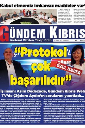 Gündem Kıbrıs Gazetesi - Kıbrıs Haber - 26.05.2022 Manşeti