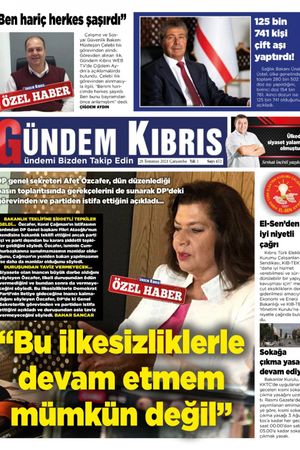 Gündem Kıbrıs Gazetesi - Kıbrıs Haber - 28.07.2021 Manşeti
