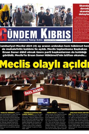 Gündem Kıbrıs Gazetesi - Kıbrıs Haber - 26.10.2021 Manşeti