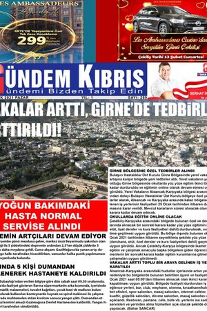 Gündem Kıbrıs Gazetesi - Kıbrıs Haber - 24.01.2021 Manşeti