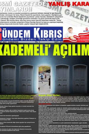 Gündem Kıbrıs Gazetesi - Kıbrıs Haber - 20.02.2021 Manşeti