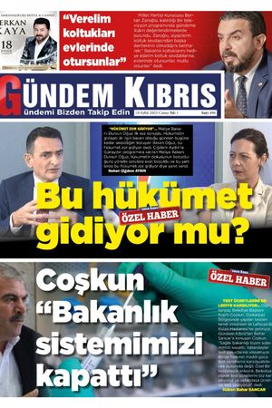 Gündem Kıbrıs Gazetesi - Kıbrıs Haber - 10.09.2021 Manşeti