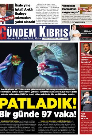 Gündem Kıbrıs Gazetesi - Kıbrıs Haber - 08.07.2021 Manşeti