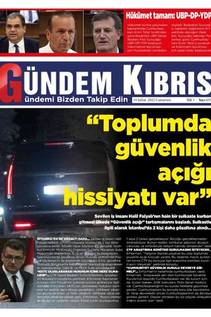 Gündem Kıbrıs Gazetesi - Kıbrıs Haber - 19.02.2022 Manşeti
