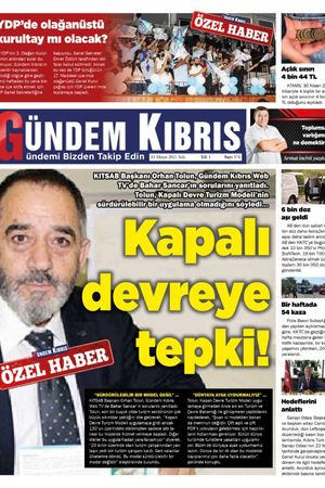 Gündem Kıbrıs Gazetesi - Kıbrıs Haber - 11.05.2021 Manşeti