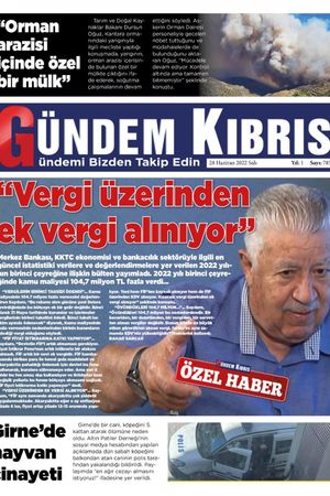 Gündem Kıbrıs Gazetesi - Kıbrıs Haber - 28.06.2022 Manşeti