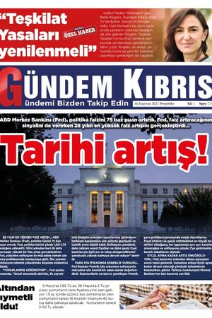 Gündem Kıbrıs Gazetesi - Kıbrıs Haber - 16.06.2022 Manşeti