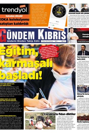Gündem Kıbrıs Gazetesi - Kıbrıs Haber - 29.03.2021 Manşeti